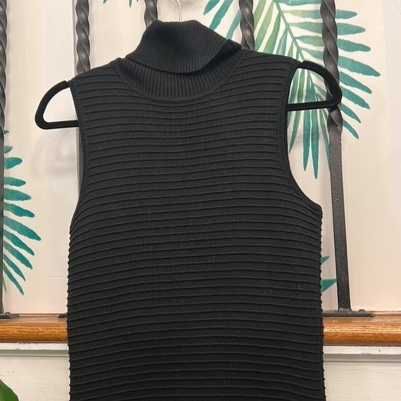 CALVIN Klein Midi Ribbed Turtleneck Dress. In EUC Size Small in Black. - Picture 5 of 8